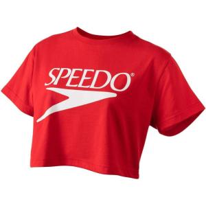 imageSpeedo Womens TShirt Short Sleeve Crew Neck Vintage CropSpeedo Red