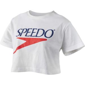 imageSpeedo Womens TShirt Short Sleeve Crew Neck Vintage CropWhite