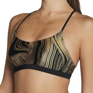 imageSpeedo womens Swimsuit Bikini TopBlackGold