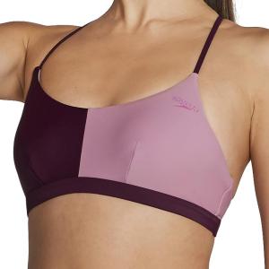imageSpeedo womens Swimsuit Bikini TopColorblock Potent Purple