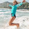 imageSpeedo Girls Swimsuit One Piece Mesh Splice Thick StrapMesh Asphalt