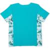 imageSpeedo Girls UV Swim Shirt Short Sleeve Printed RashguardAruba Blue Splice