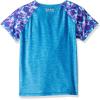 imageSpeedo Girls UV Swim Shirt Short Sleeve Printed RashguardDeep Sapphire