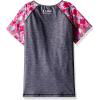 imageSpeedo Girls UV Swim Shirt Short Sleeve Printed RashguardGrey