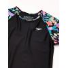 imageSpeedo Girls UV Swim Shirt Short Sleeve Printed RashguardMulti Black