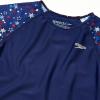imageSpeedo Girls UV Swim Shirt Short Sleeve Printed RashguardRedWhiteBlue