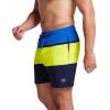 imageSpeedo Mens Swim Trunk Mid Length Redondo StripeLemon Drizzle Block