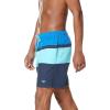 imageSpeedo Mens Swim Trunk Mid Length Redondo StripePeacoat Block