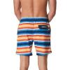 imageSpeedo Mens Swim Trunk Mid Length Redondo StripePipeline Molten Lava