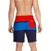 imageSpeedo Mens Swim Trunk Mid Length Redondo StripeRedPeacoat Block