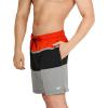 imageSpeedo Mens Swim Trunk Mid Length Redondo StripeSpicy Orange Block