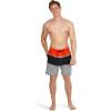 imageSpeedo Mens Swim Trunk Mid Length Redondo StripeSpicy Orange Block