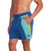 imageSpeedo Mens Swim Trunk Mid Length Redondo StripeVertical Turkish Sea