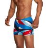 imageSpeedo Mens Swimsuit Square Leg PrintedDrift RedWhiteBlue