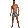 imageSpeedo Mens Swimsuit Square Leg PrintedPalm BlackGrey