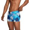 imageSpeedo Mens Swimsuit Square Leg PrintedPalm Blue RadianceAtoll