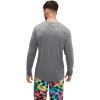 imageSpeedo Mens Uv Swim Shirt Graphic Long Sleeve TeeStacked Logo Anthracite