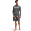 imageSpeedo Mens Uv Swim Shirt Graphic Long Sleeve TeeStacked Logo Anthracite