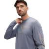 imageSpeedo Mens Uv Swim Shirt Graphic Long Sleeve TeeWave Peacoat