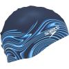imageSpeedo UnisexAdult Swim Cap Silicone ElastomericPeacoat Riptide Blur