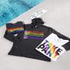 imageSpeedo UnisexAdult TShirt Hoodie Pull OverPride Rainbow Brights