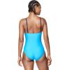 imageSpeedo Womens Swimsuit One Piece Adjustable Square Neck Contemporary CutIbiza Blue