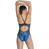 imageSpeedo Womens Swimsuit One Piece PowerFlex Flyback Printed Adult Team ColorsCoded Riff Blue