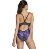 imageSpeedo Womens Swimsuit One Piece PowerFlex Flyback Printed Adult Team ColorsCoded Riff Purple