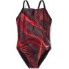 imageSpeedo Womens Swimsuit One Piece PowerFlex Flyback Printed Adult Team ColorsCoded Riff Red