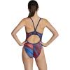 imageSpeedo Womens Swimsuit One Piece PowerFlex Flyback Printed Adult Team ColorsCoded Riff RedWhiteBlue