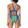 imageSpeedo Womens Swimsuit One Piece PowerFlex Flyback Printed Adult Team ColorsHydro BlueGreen