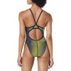 imageSpeedo Womens Swimsuit One Piece PowerFlex Flyback Printed Adult Team ColorsHydro NavyGold