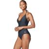 imageSpeedo Womens Swimsuit One Piece VNeck Halter Contemporary CutSpeedo Black