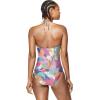 imageSpeedo Womens Swimsuit One Piece VNeck Halter Contemporary CutTexture Tropical