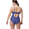 imageSpeedo Womens Swimsuit One Piece VNeck Strappy Back Contemporary CutAdjustable Hapuna Blue