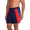 imageSpeedo Mens Swim Trunk Mid Length Redondo StripeVertical Peacoat