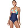 imageSpeedo Womens Swimsuit Top Tankini VNeck HalterIbiza Blue