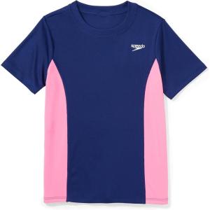 imageSpeedo Girls UV Swim Shirt Short Sleeve Printed RashguardBlueprint