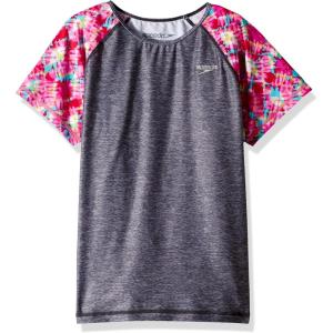 imageSpeedo Girls UV Swim Shirt Short Sleeve Printed RashguardGrey