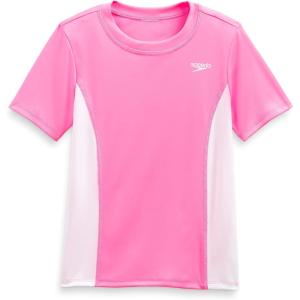 imageSpeedo Girls UV Swim Shirt Short Sleeve Printed RashguardSugar Plum