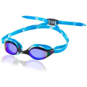 imageSpeedo Kids Swim Goggles Junior Hyper Flyer Ages 614Blue Mirrored