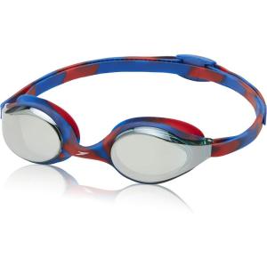 imageSpeedo Kids Swim Goggles Junior Hyper Flyer Ages 614Navy RedGrey Mirrored