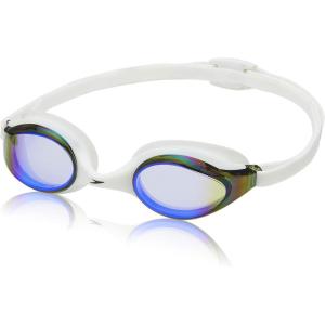 imageSpeedo Kids Swim Goggles Junior Hyper Flyer Ages 614WhiteEmerald Mirrored
