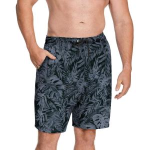 imageSpeedo Mens Swim Trunk Big and Tall RedondoJungle Anthracite