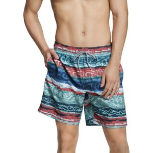 imageSpeedo Mens Swim Trunk Mid Length Redondo StripeFaded Rose