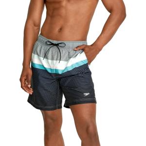 imageSpeedo Mens Swim Trunk Mid Length Redondo StripeMonument
