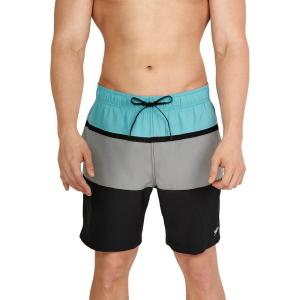 imageSpeedo Mens Swim Trunk Mid Length Redondo StripePorcelain Block