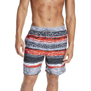 imageSpeedo Mens Swim Trunk Mid Length Redondo StripeSpeedo Black