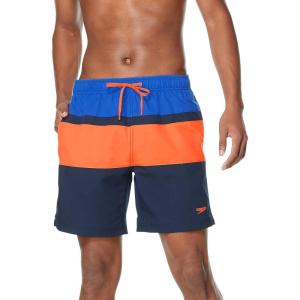 imageSpeedo Mens Swim Trunk Mid Length Redondo StripeTurkish Sea Block