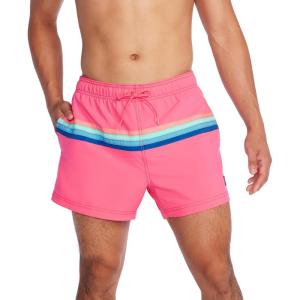 imageSpeedo Mens Swim Trunk Short Length Redondo StripedHorizontal Fandango Pink